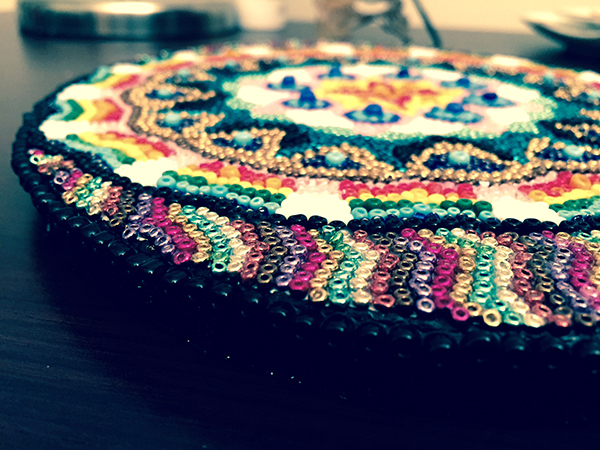 beads on canvas wall art